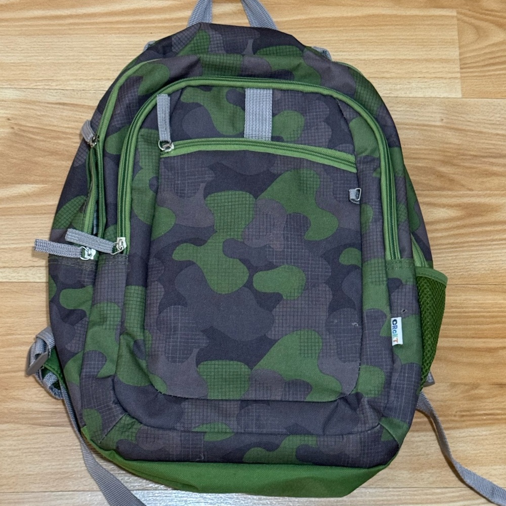 Camouflage Green and Black Backpack